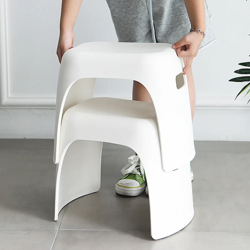 Plastic Non- Home Stool Simple Design Stackable Space-Saving Anti-S Stool For Home Kindergarten Use