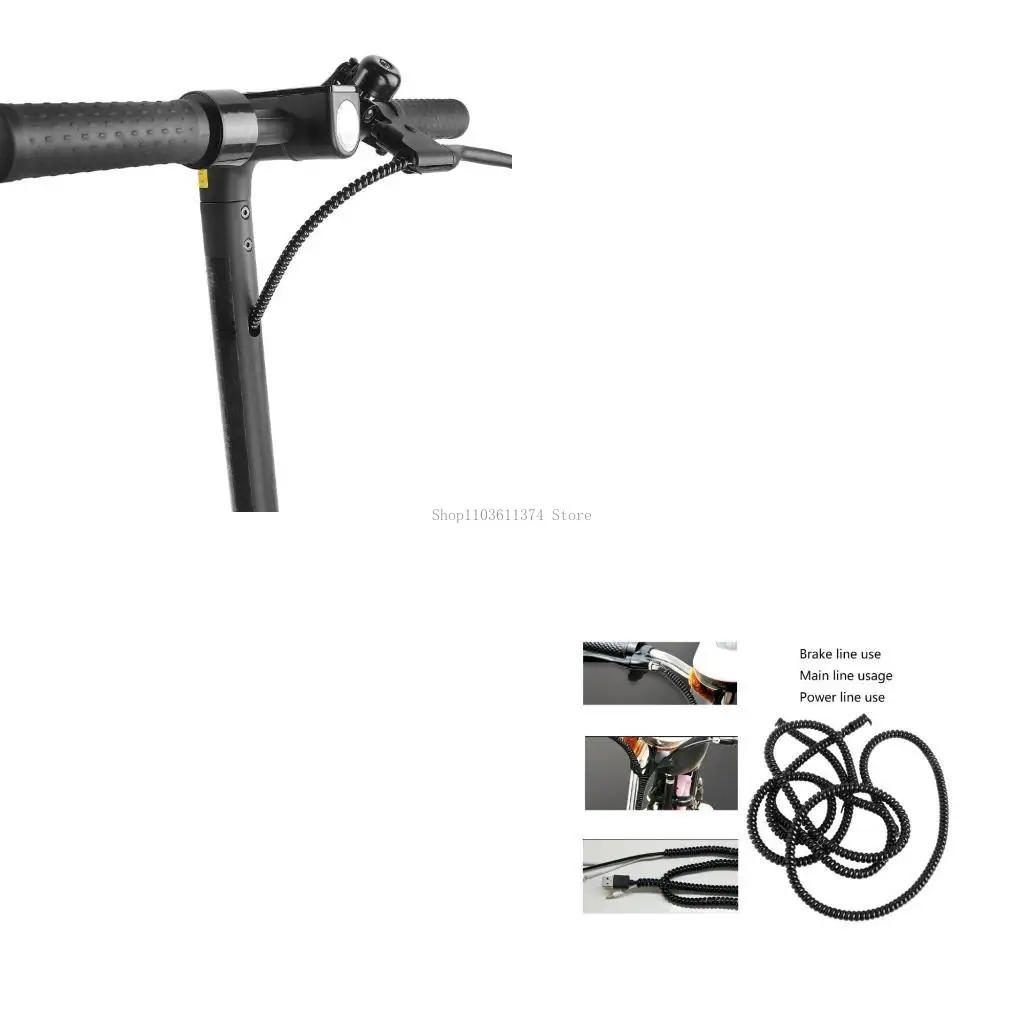  Electric Scooter Brake Cable Housing Protector Cover Scooter Spirals Tube Cable Sleeve Brake Line Spirals Tube Wraps