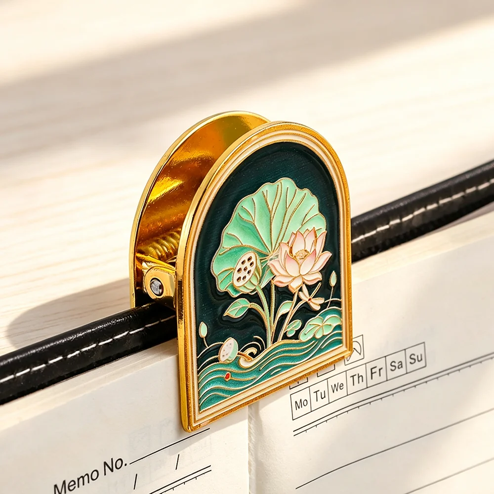 Metal Book Clip Bookmark Vintage Chinese Style Page Holder Decorative Paper Clip for Books Reading Accessories