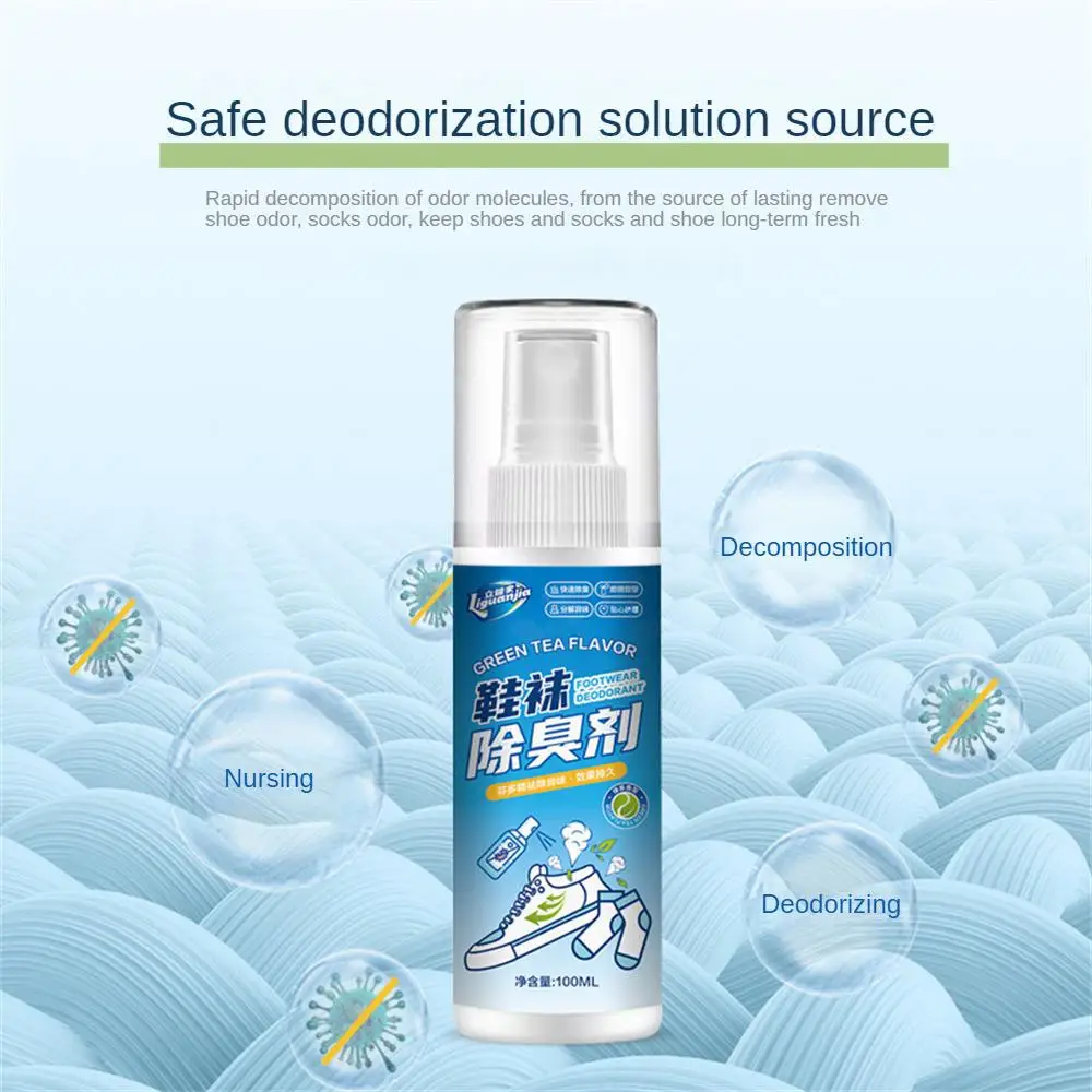 Mehrere Effekte Schuhe Deodorant wirksame frische grüne Tee Geschmack Schuhe und Socken Deodorant Luft frisch schnelle Desodor ierung 100ml