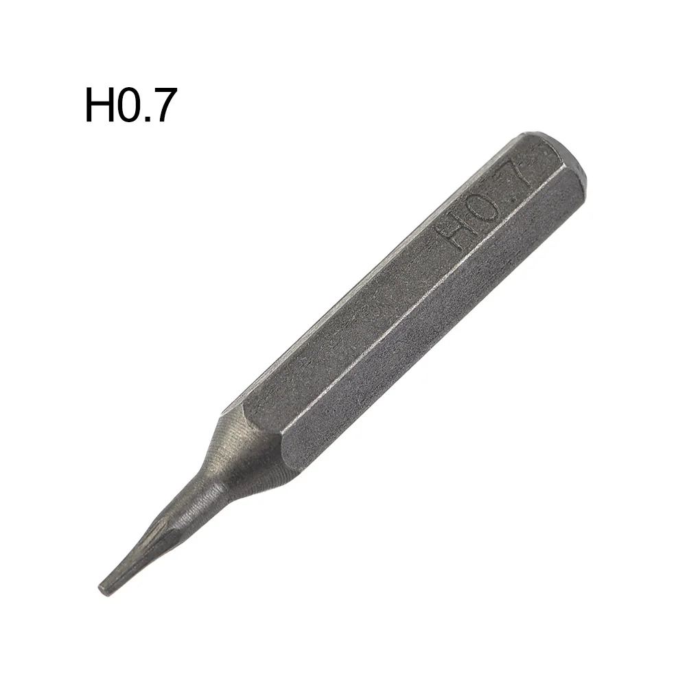 1PC Small Hex Screwdriver Bits H0.7 H0.9 H1.5 For H2 H3 H4 4mm Hex Shank Screwdriver Bit For Precision Repair Hand Tool