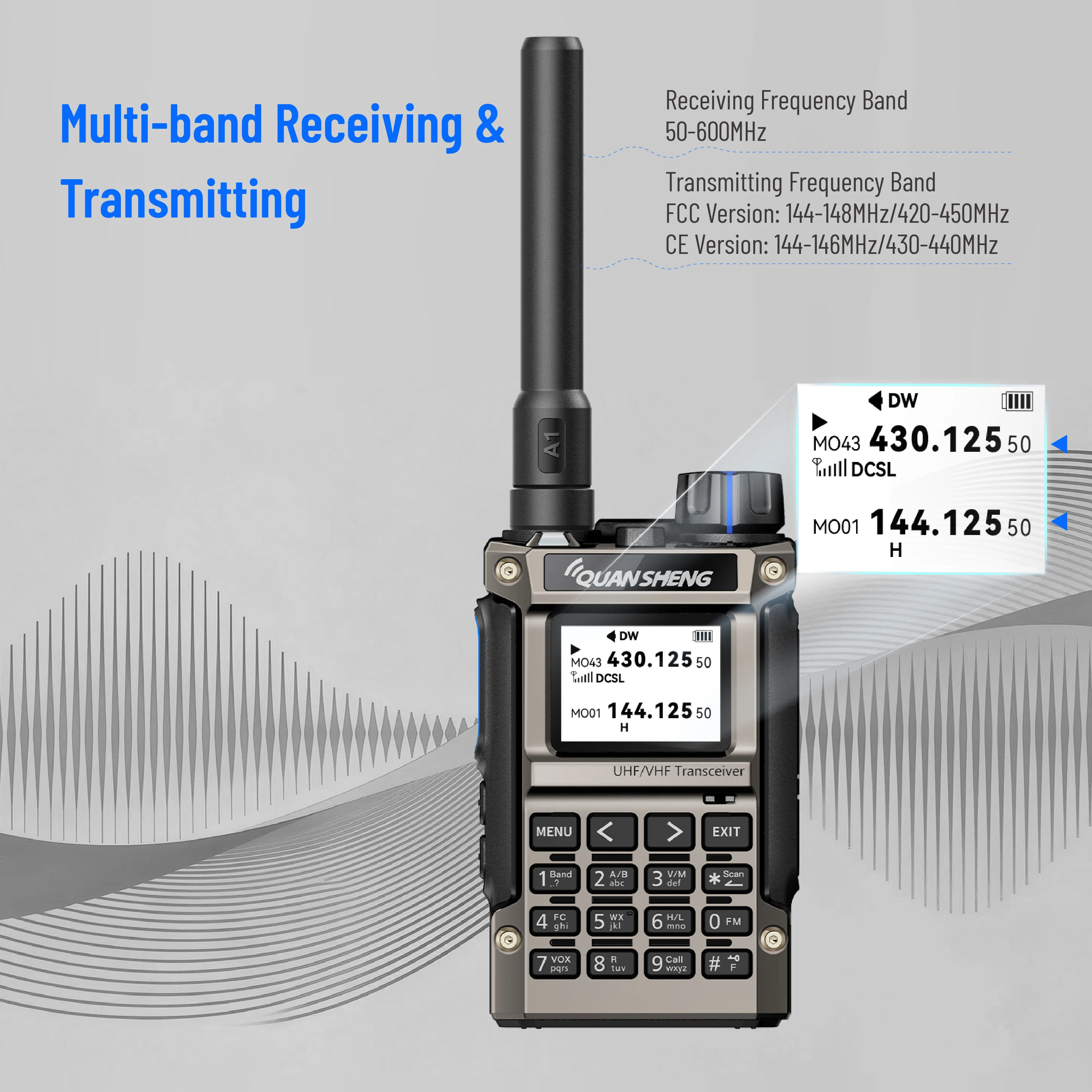 Quansheng UV-K1 8 Mini Kong لاسلكي تخاطب UV K1 8 مجموعة لاسلكية للصيد والتخييم UV K1(8) هام راديو UV-K1(8) جهاز اتصال لاسلكي #2