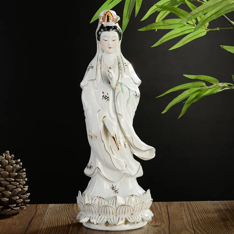 office home protective-efficacious Talisman House Money Religious Buddhism Guanyin Avalokitesvara  porcelain Figurine