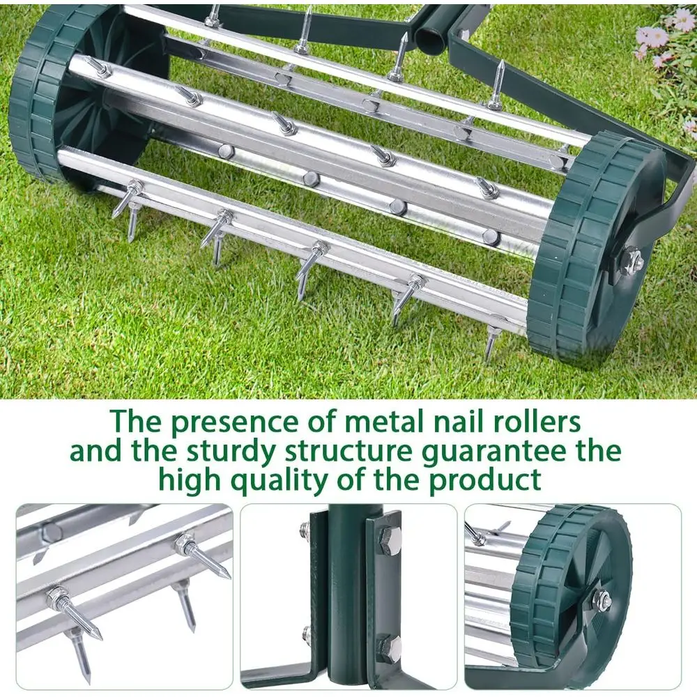 مهوية يدوية غير قابلة للانزلاق مع مسامير شديدة التحمل - أداة دوارة للعشب في الهواء الطلق (45 × 21 × 126 سم) #5