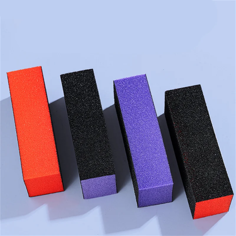 10/20/50 قطعة 3 الجانب الإسفنج مبرد أظافر الرملي كتلة الملمع التلميع ملف 100/180 حصى مسمار FilesNail الفن باديكير مانيكير أداة