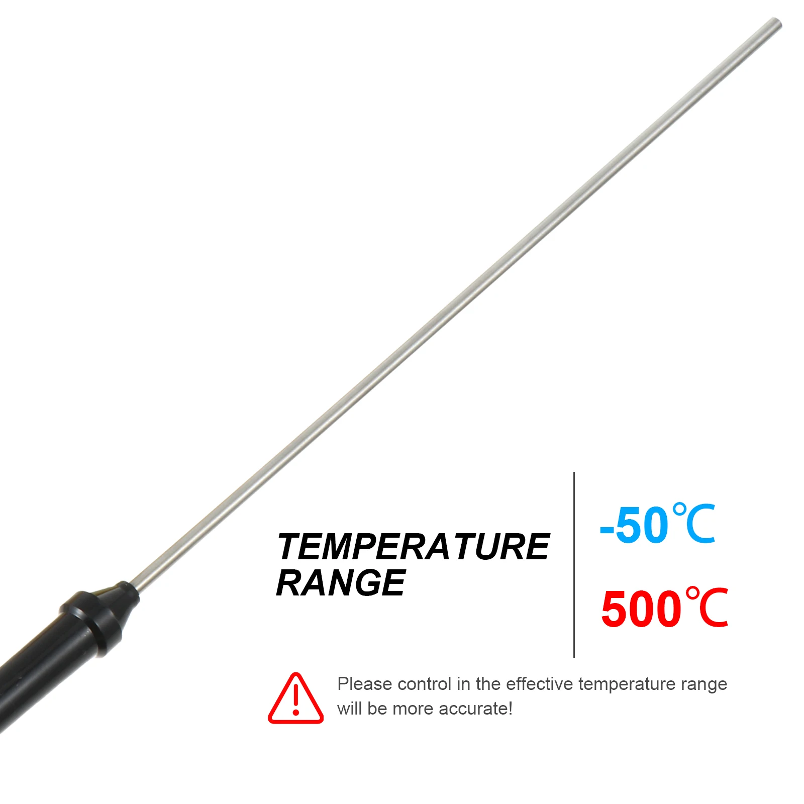 Handheld Temperature Probe K-Type Thermocouple Sensor Stainless Steel Digital Meat Thermometer High Precision