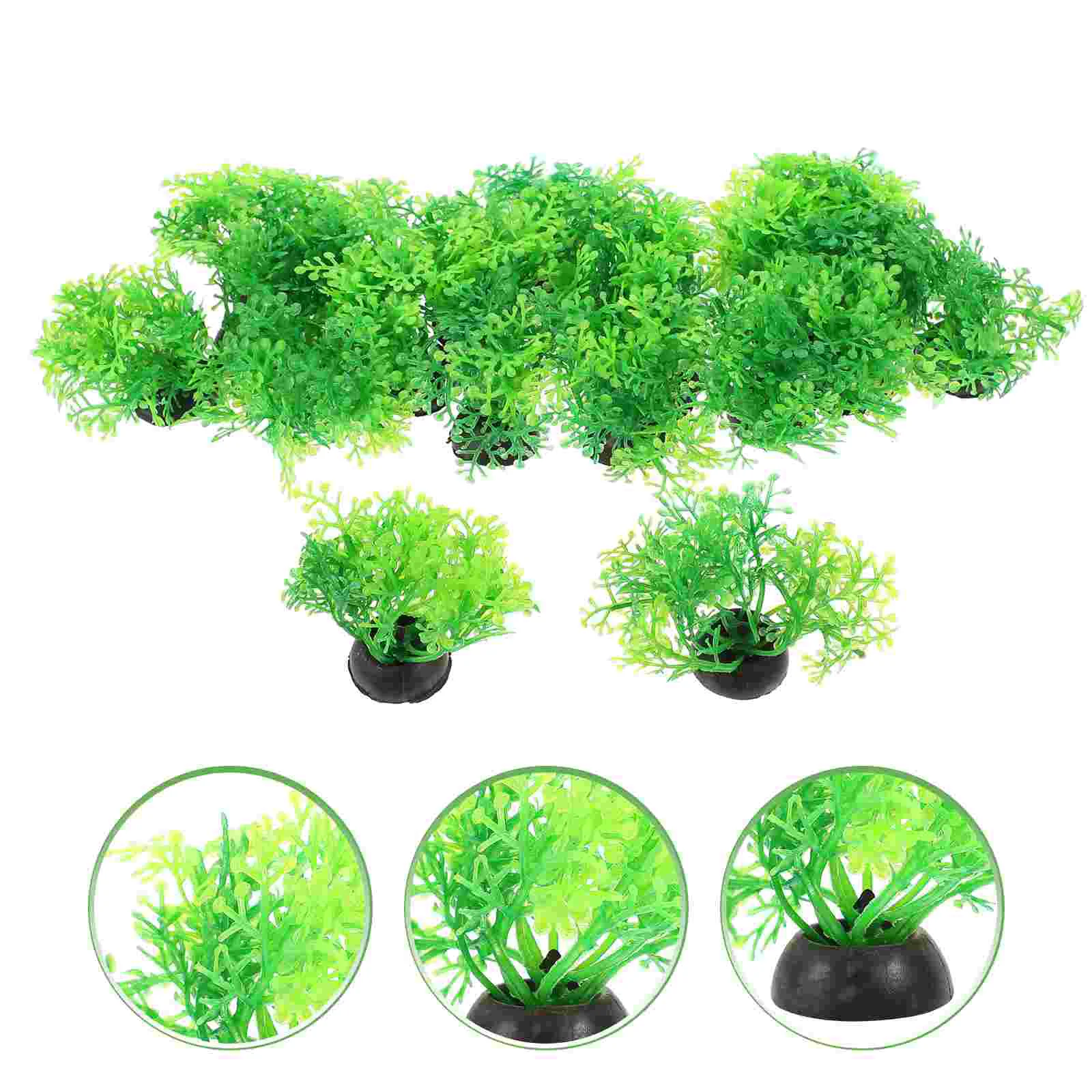 20 Pcs Artificial Plants Aquarium Landscaping Plastic for Fish Tank 55x5cm Decor Water Tanks