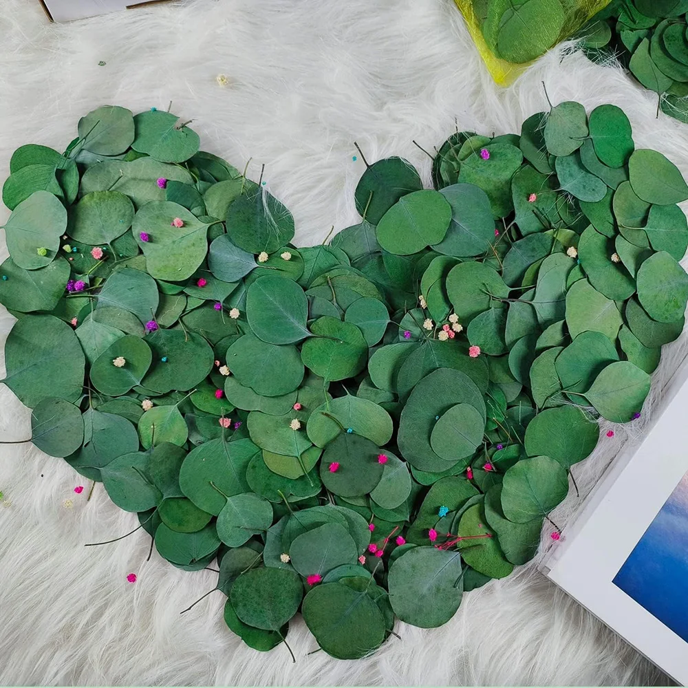 Lychee Life 50pcs Eucalyptus Leaves Wholesale Artificial Roses Flowers Home Decoration Wedding Wreath Material Accessories