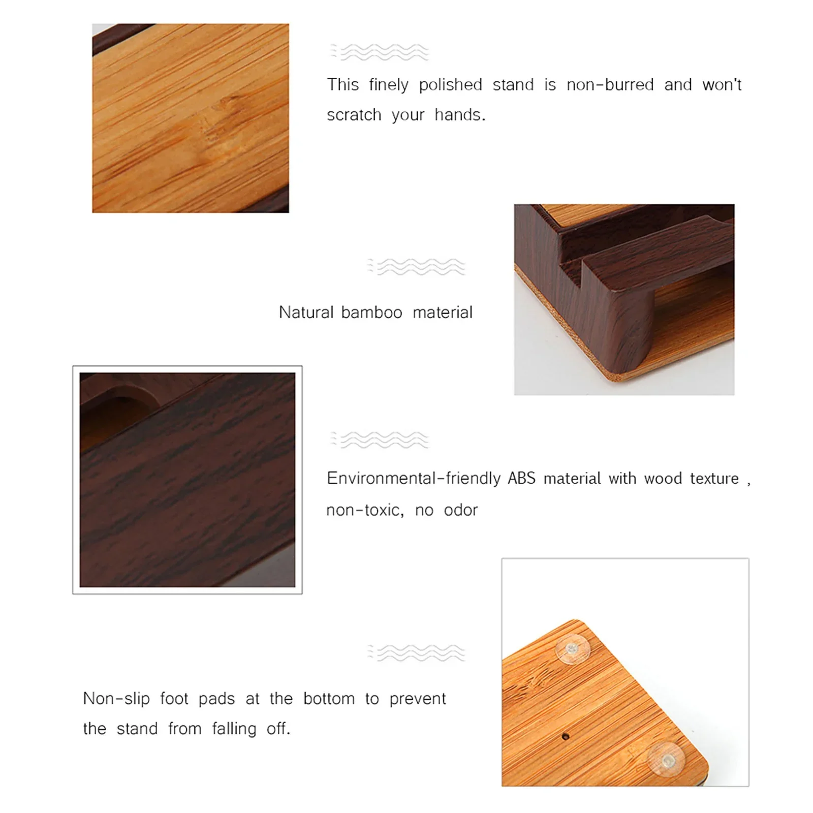 Mobile Phone Wooden Sound Amplifier Stand Cell Phone Stand Bracket Kit with Sound Amplifier Phone Holder Desk Support Holding