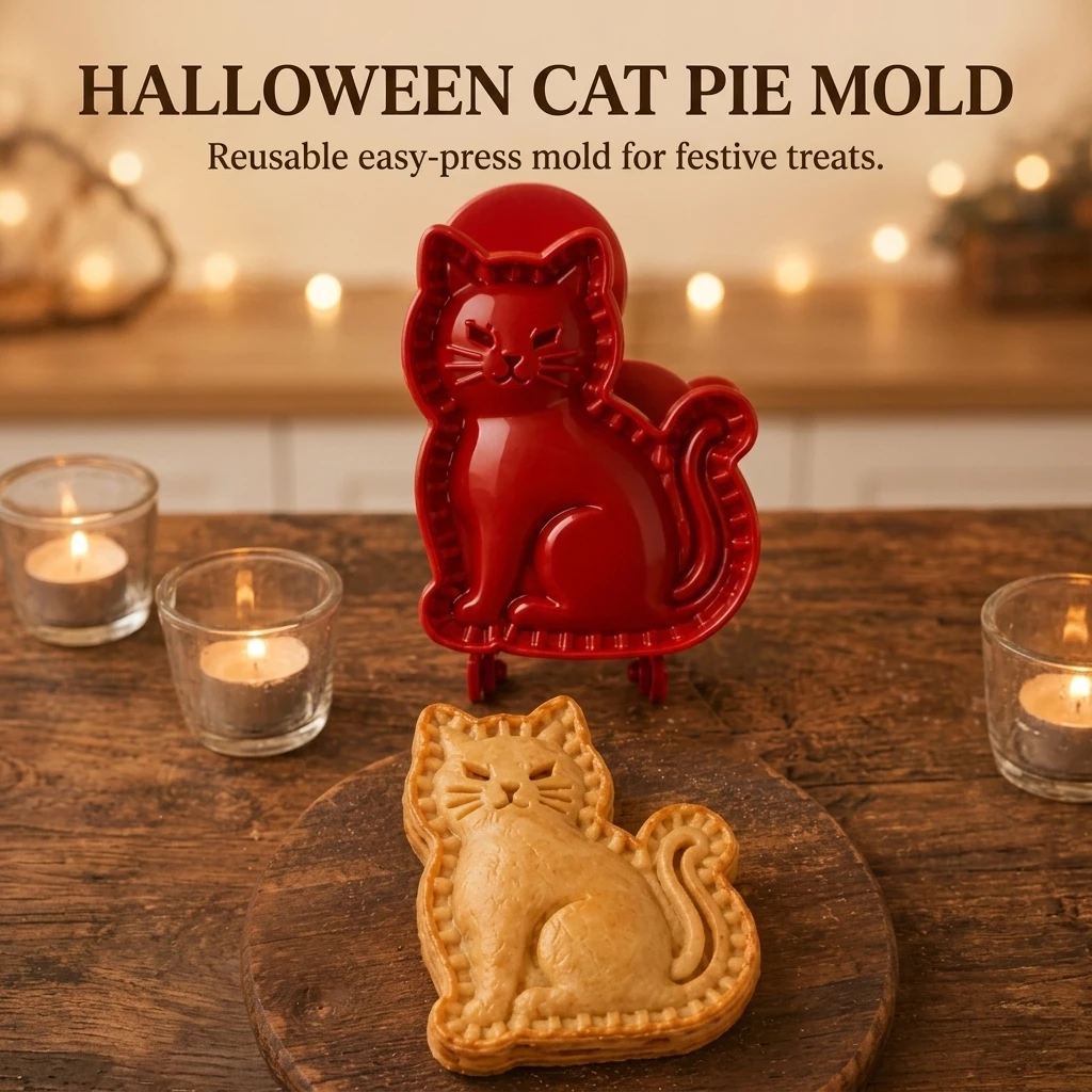 Pastry Cutter Easy-Release Pie Mold for Halloween Party Baking Tools Plastic Square Hand Pie Maker Air Fryer Compatible