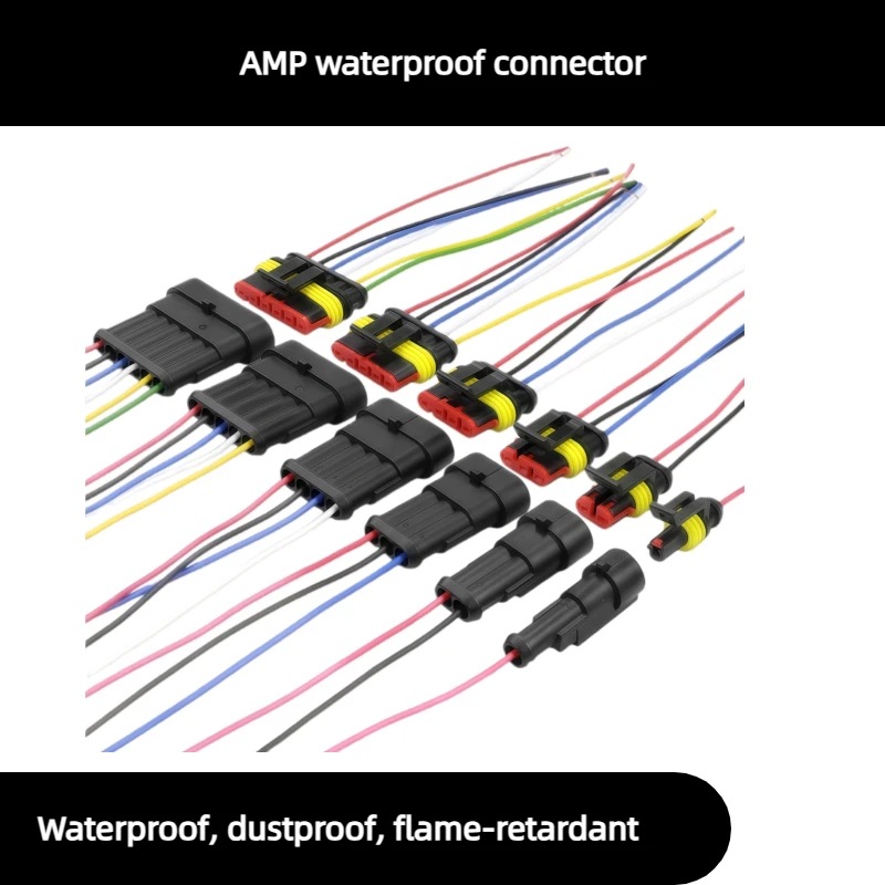 

1,2, 3, 4,5,6-pin HID male and female connectors, sealed waterproof automotive wire connectors with cable