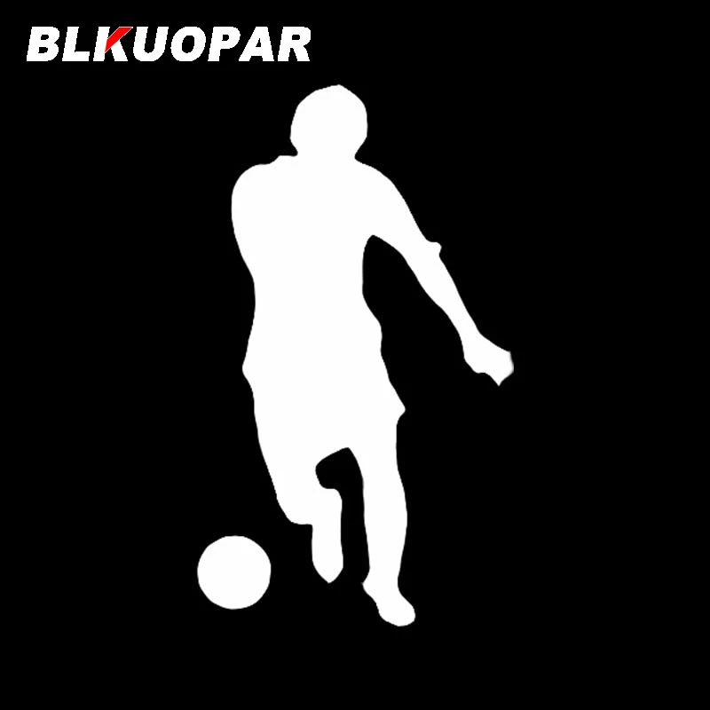 BLKUOPAR Silhouettes Football Players Car Sticker Sunscreen Original Funny Decal Creative Scratch-proof Motorcycle Decoration