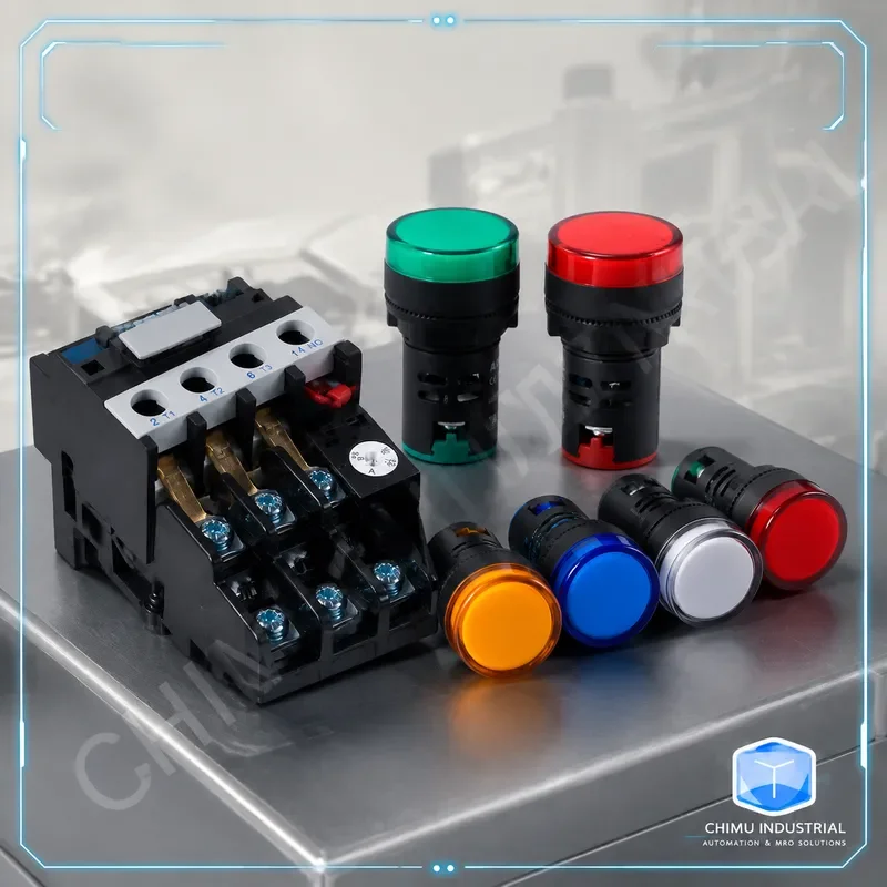 【CHIMU INDUSTRIAL】 AD16-22DS LED Signal Light 22mm Hole 220V 380V Red Green Yellow Blue White Indicator Lamp