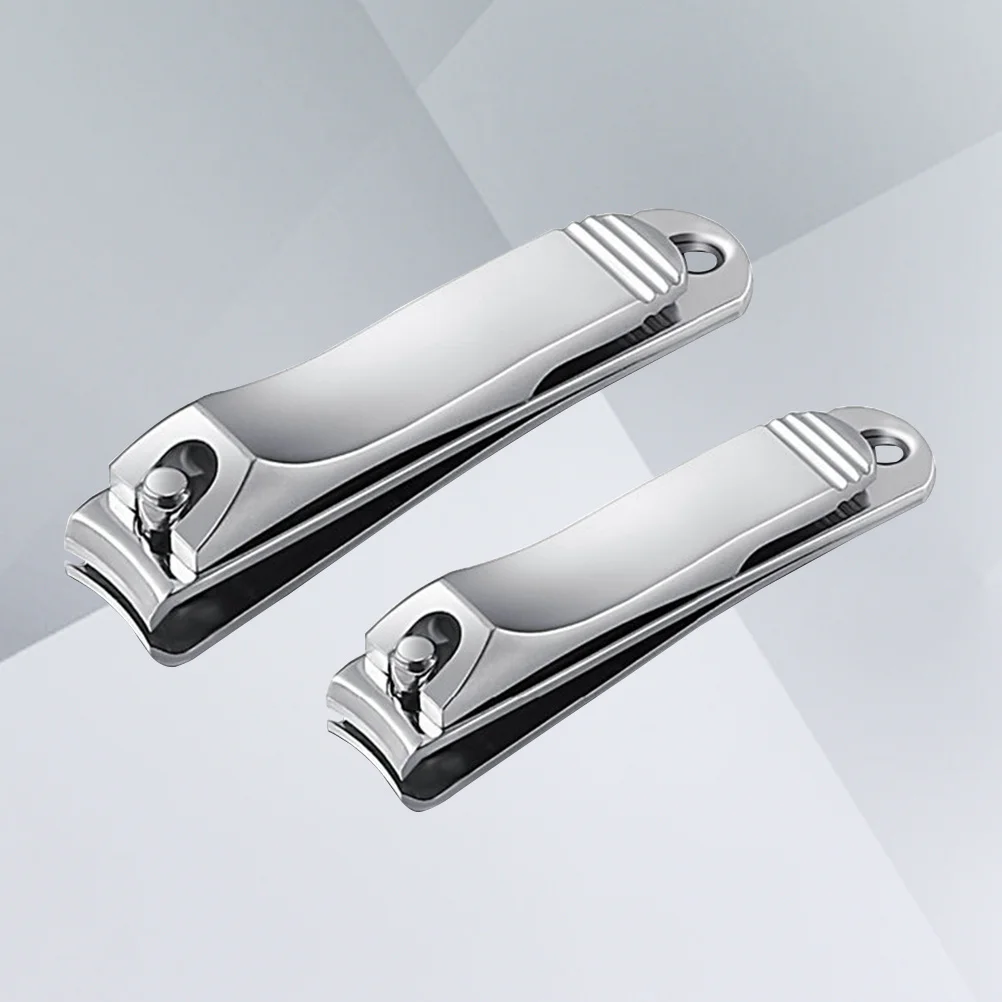 2 pezzi Set tagliacapelli in acciaio Kit manicure in acciaio Kit manicure per forbici per unghie Taglia cuticole Strumenti per tagliare Set per la cura delle unghie