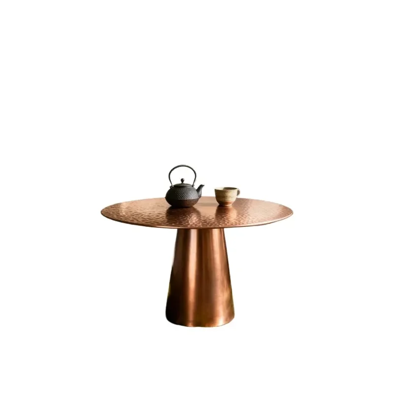 Copper craftsman hand-hammered copper luxury traditional base table  restaurant durable 1.5mm thick