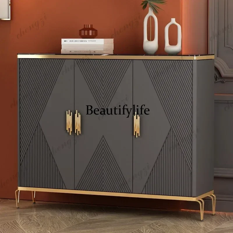 H132 Nordic Luxury Shoe Shelf Organizer Mobile Living Room Hidden Big Size Shoe Shelf Slippers Vertical Archivadores Salon