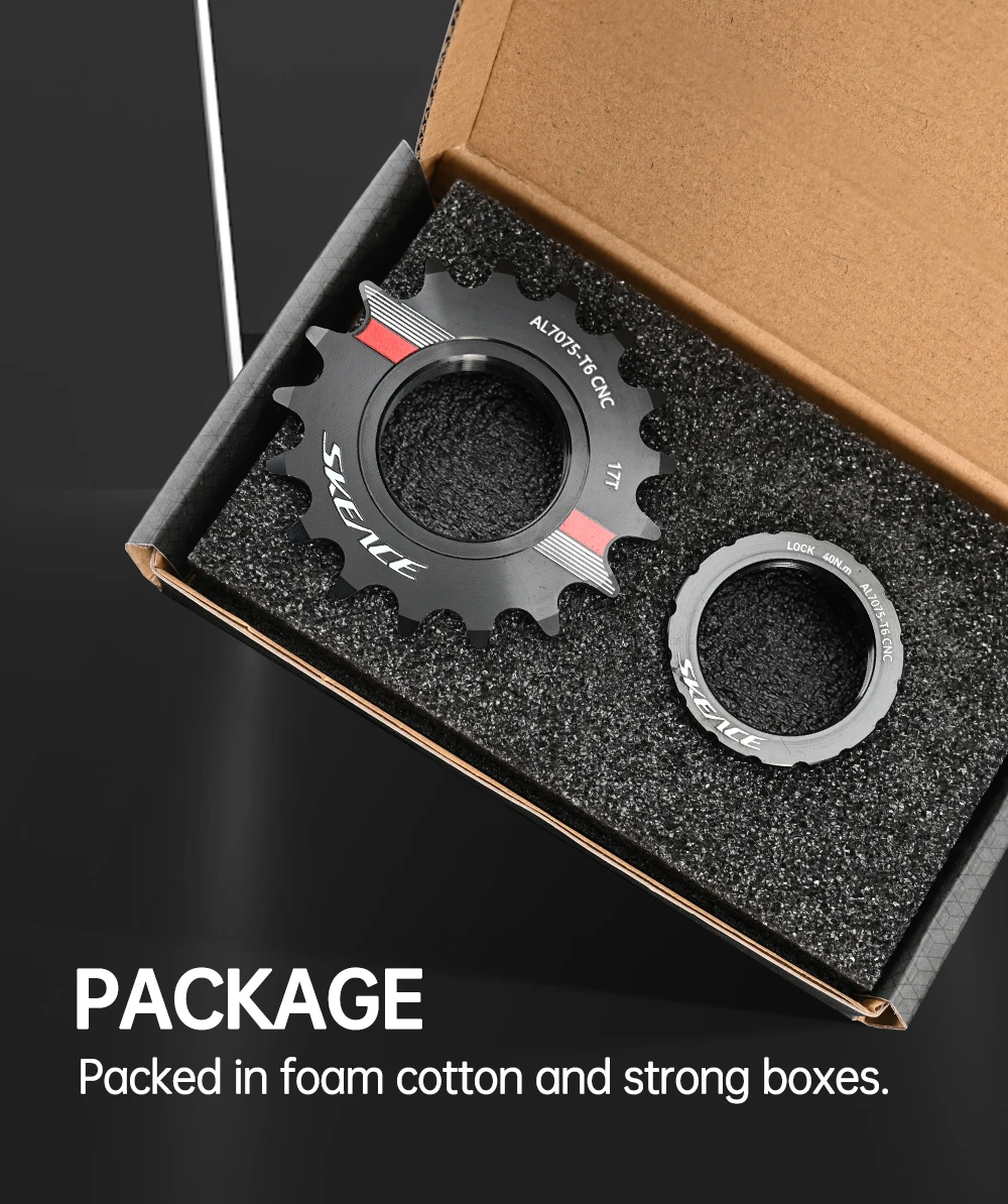 SKEACE Fahrrad Single-Speed Kassette 14T 15T 16T 17T 18T Fixed Gear Fahrrad Schwungrad Kettenrad Cog Fixie Track Bike Locking Ring – Detail 4