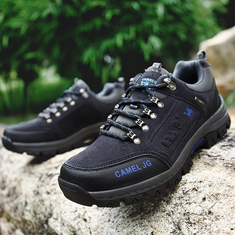 Men Hiking Shoes Outdoor Trail Trekking Mountain Sneakers Non-slip Mesh Breathable Rock Climbing Athletic Sports Shoes