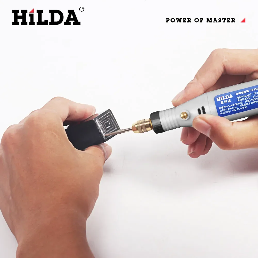 HILDA 18V Engraving Pen Mini Drill Rotary Tool With Grinding Accessories Set Multifunction Mini Engraving Pen