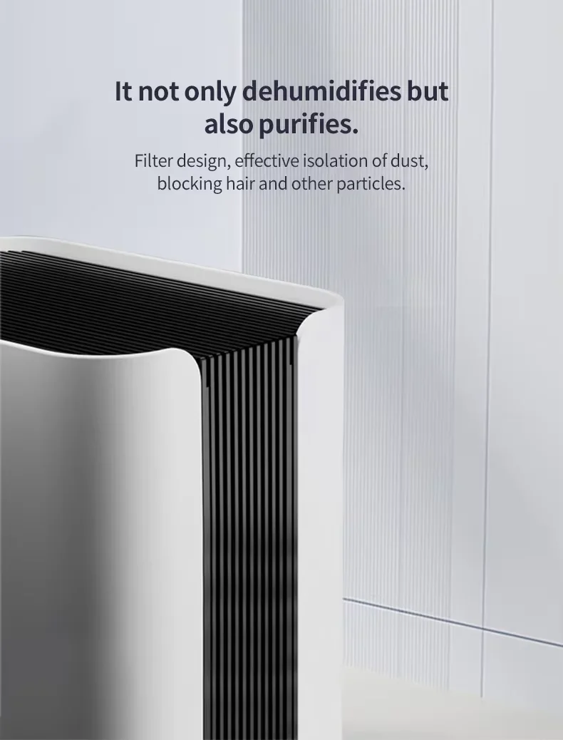 1.5L مزيل الرطوبة فلتر الهواء المنزلية الملونة ضوء مزيل الرطوبة الكهربائية شاشة تعمل باللمس قابل للتعديل التلقائي تذويب قابل للغسل