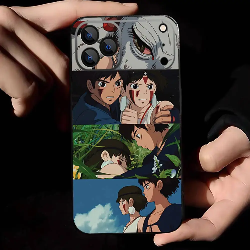 Чехол для телефона M-Mononoke H-Himes для iPhone 17,16,15,14,13,12,11,Pro,Max,Plus,E,Air,Mini Black, противоударный чехол Funda