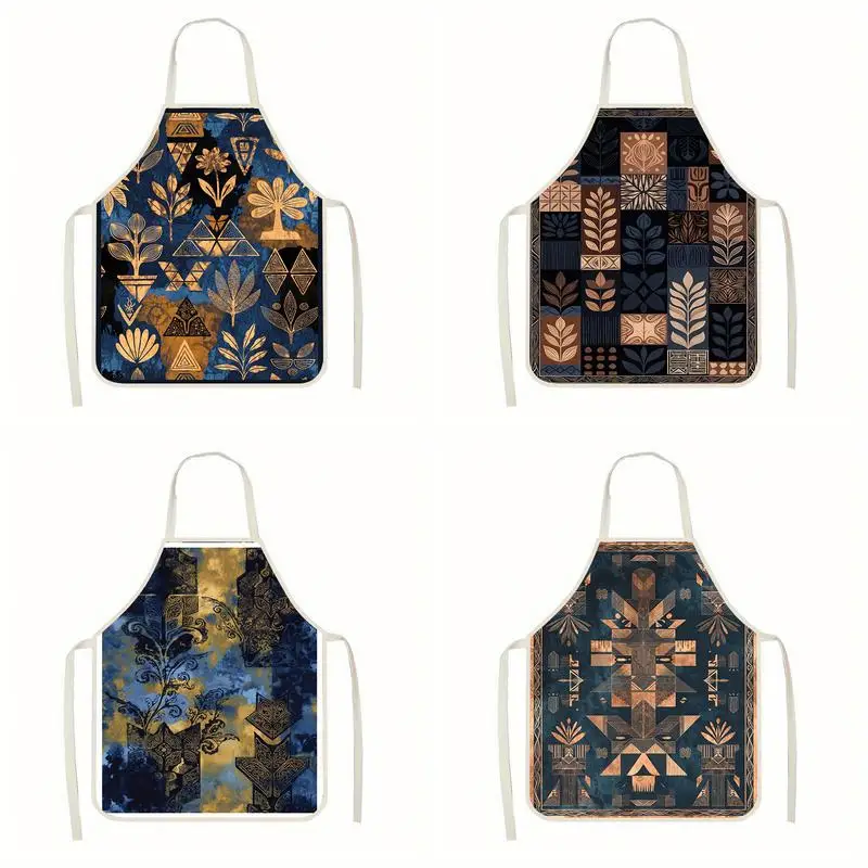 

Exotic Pattern Aprons Linen apron, suitable for kitchen cooking, parent-child interaction, painting and other scenarios