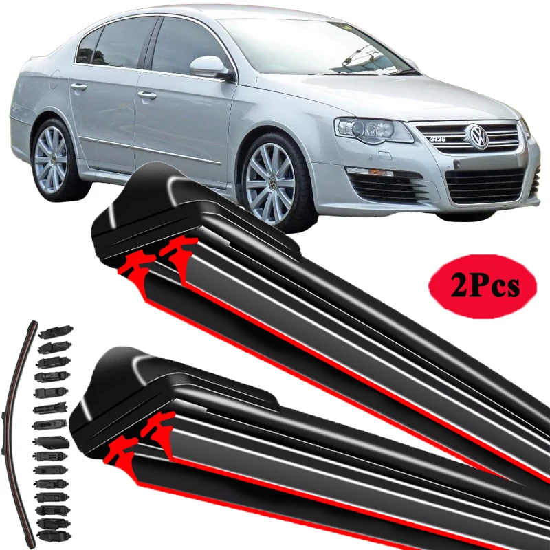 

For VW Volkswagen Passat B6 Sedan 3C2 Variant 3C5 2005 2006 2007 2008 2009 2010 2011 Double Rubber Car Windshield Wiper Blades