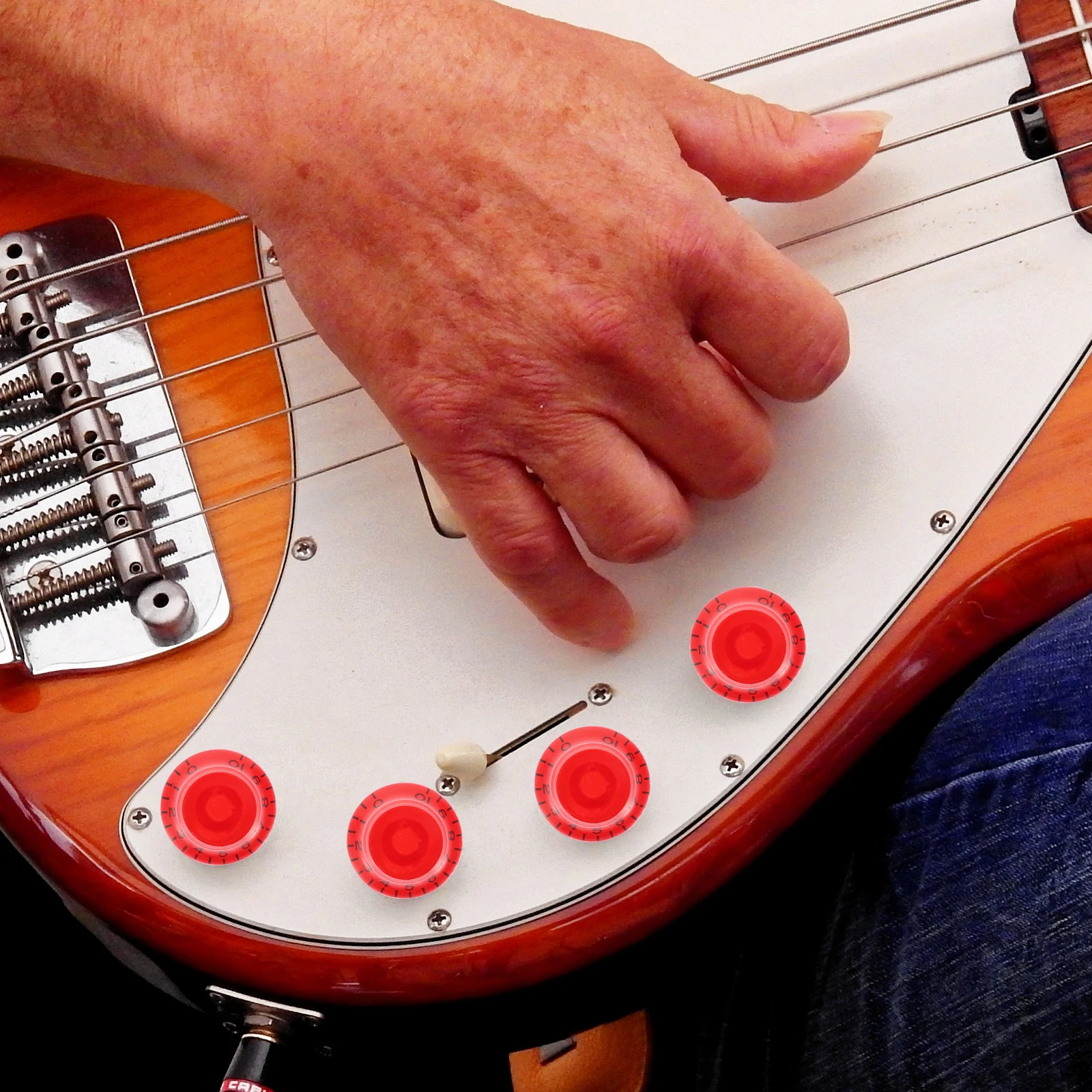 

6Pcs Acrylic Electric Guitar Volume Knobs Potentiometer Control Caps Bass Volume Knobs Guitar Parts Tone Control Amplifier Caps