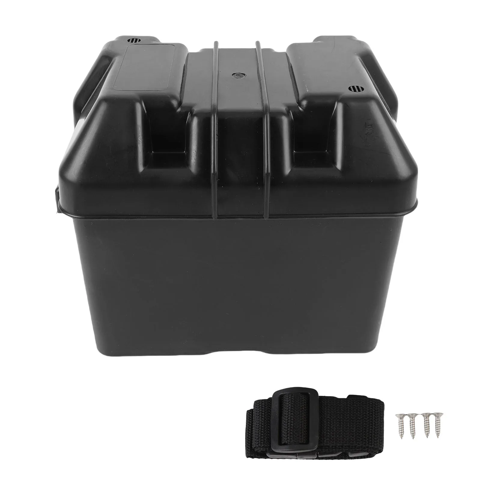 

Marine Battery Box Heavy Duty 12V Battery Case with Straps and Hardware for RV Automotive Boat Travel Trailer Battery Box