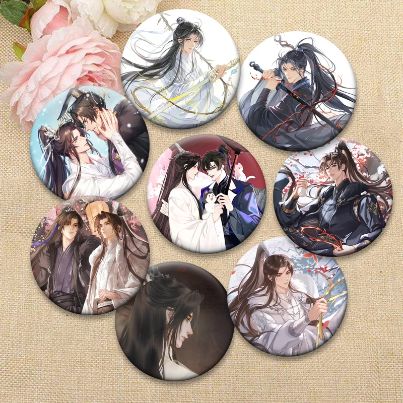 

Exquisite Cartoon Pin The Husky and His White Cat Shizun Erha He Ta De Bai Mao Shizun Brooches Chu Wanning Mo Ran Mo Weiyu Badge