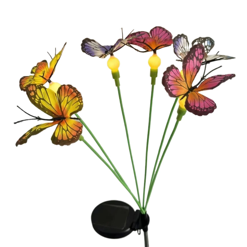 

Солнечный садовый светильник с бабочкой, качающийся светлячок, 8 режимов, уличная солнечная лампа, подарок, двор, патио, дорожка, уличное свадебное украшение