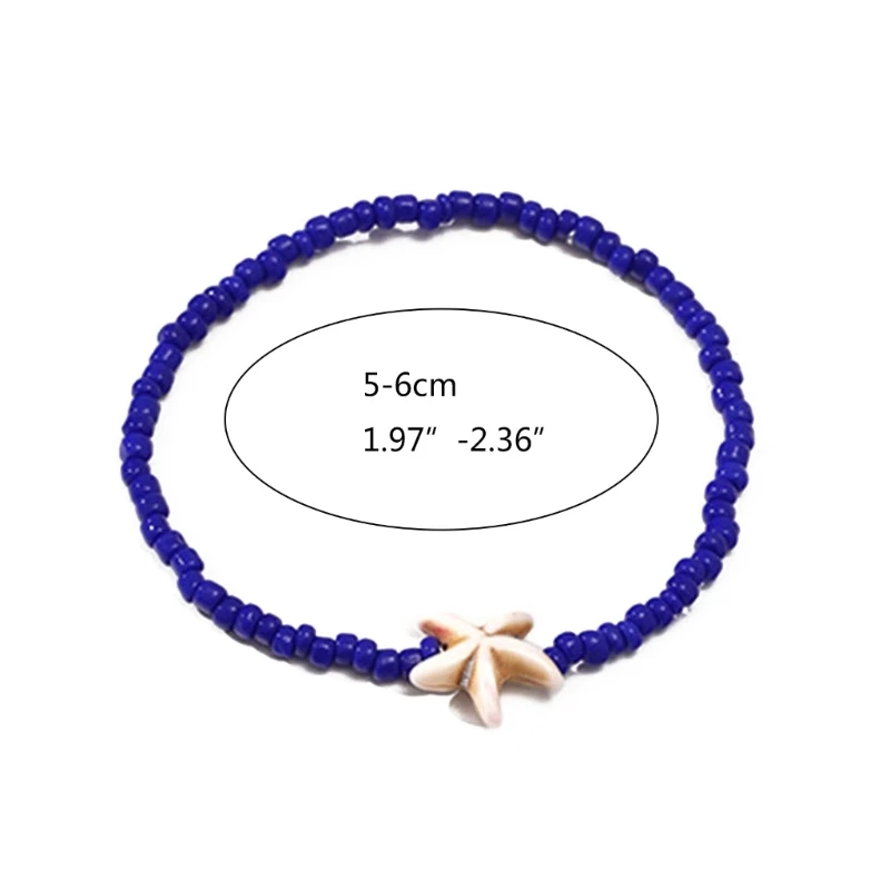 Bracelet bohème fait à la main pour femmes, bijou ethnique coloré, perles, étoile de mer, breloque, cadeau de fête sur la plage, Y08E