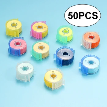 50個のスプールクリップ ボビンクリップ 糸ロック機能付き すべての人気のスプールサイズの縫製パーツとツールに適合