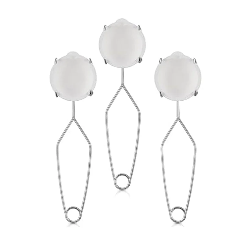 3 Pcs  Quartz Crucible Dish Cup With Whip Tongs Handle Melting Gold Silver Copper  Crucible For Metal