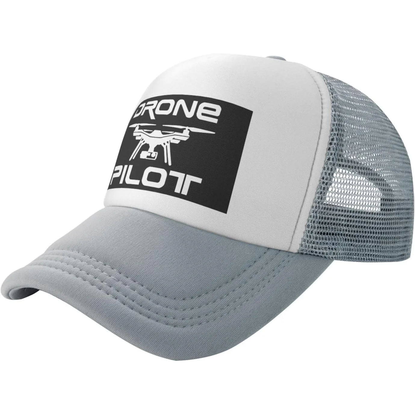 Drone-Pilot-Trucker-Hat-Breathable-Mesh-Snapback-Cap-Unisex-Casual-Outdoor-Adjustable