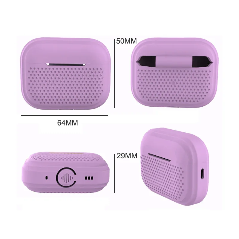 Funda protectora de silicona TPU con cuerda antipérdida para auriculares AirPods Pro 2, (AirPods no incluidos)