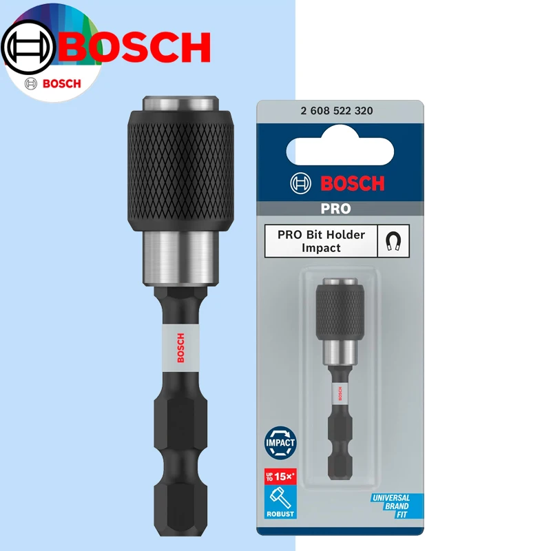 BOSCH 2608522320 PRO Porte-embouts à changement rapide pour visseuses à chocs 60 mm 1/4" Embout hexagonal Pick Click Accessoires pour outils électriques