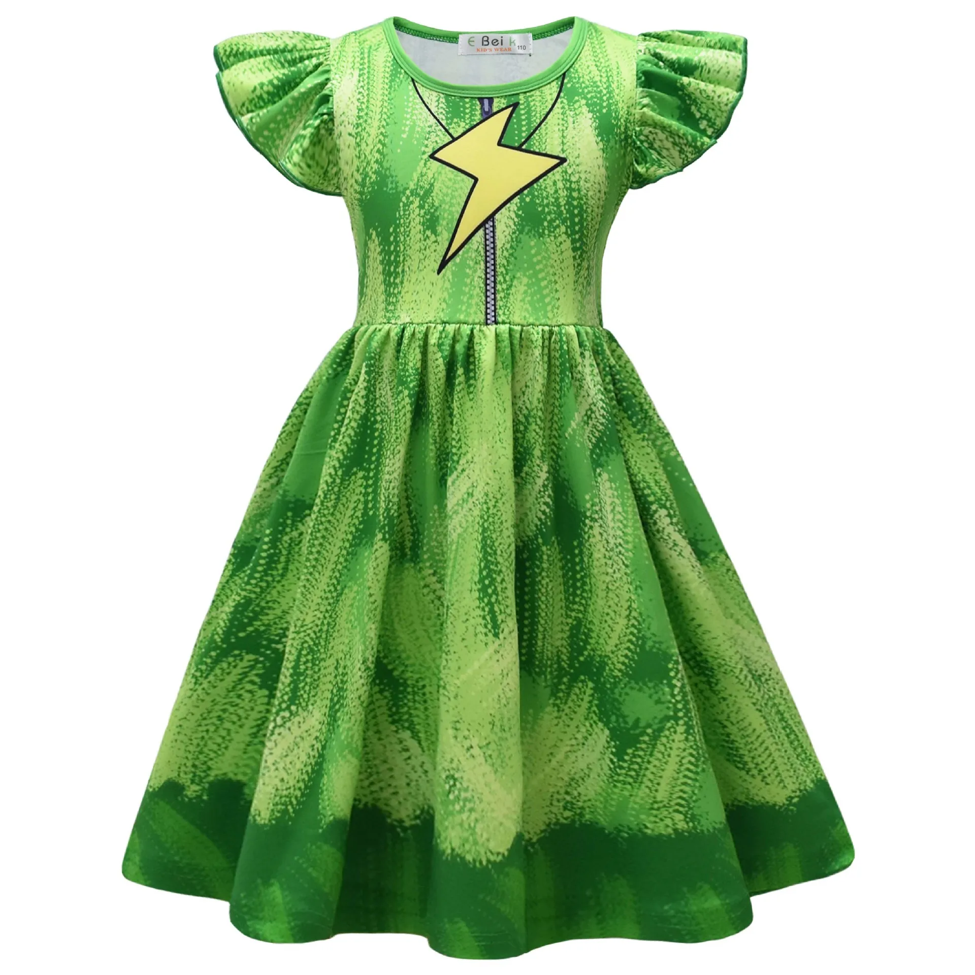 Multiple Colors Baby Girl Dresses Kids Game for Smiling Critters Clothes Cosplay Costume Children Fly Sleeve Halloween Dress+Bag