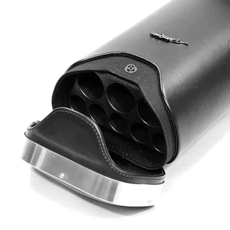 Premium Quality  Leather &Metal Material Black 3B5S 1/2 Billiard Stick Case 8 Hole Pool Cue Case/Bag