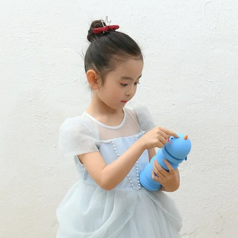 Kawaii Animação Dos Desenhos Animados Silicone Estojo Retrátil, Descompressão Pikachu, Caneta Titular, Bonito Papelaria Caixa, Novo