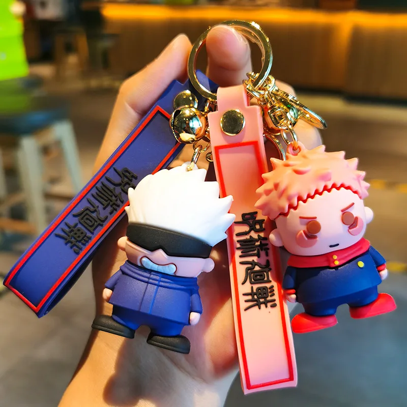 Cartoon Japanese Anime Doll Toy Keychain Strap Pendant For Women Bag Car Keyring Accessories PVC Key Chain Holder Organizer Gift