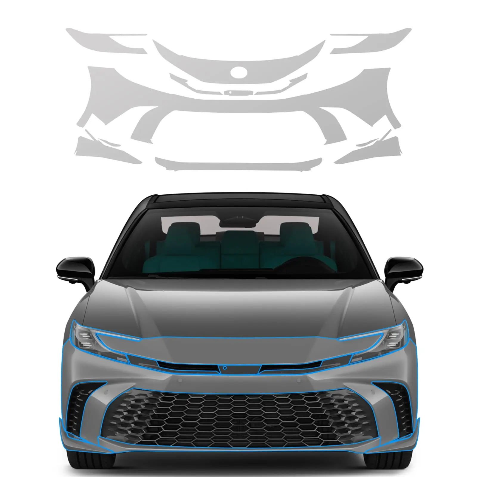 

For Toyota Camry 2025 TPU Body Bumper Door Pre-cut Sticker Paint Protection Film PPF Kit Scratch-resistant And Transparent