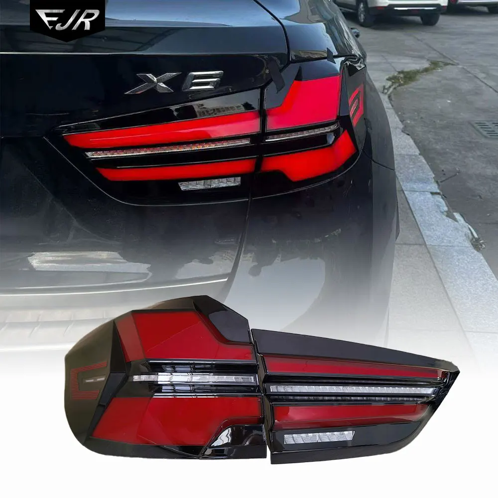 

Для BMW X6 F16 2015-2019: Модифицированные задние фонари LED (ходовые огни, стоп-сигналы, поворотники), аксессуар для задней части автомобиля