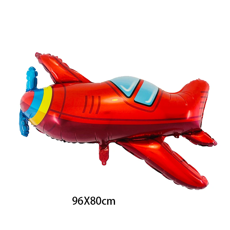 Airplane Balloon Set For Birthday Party Decoration 32inch Blue Number Balloon Cloud Balloon Plane Party Supplies