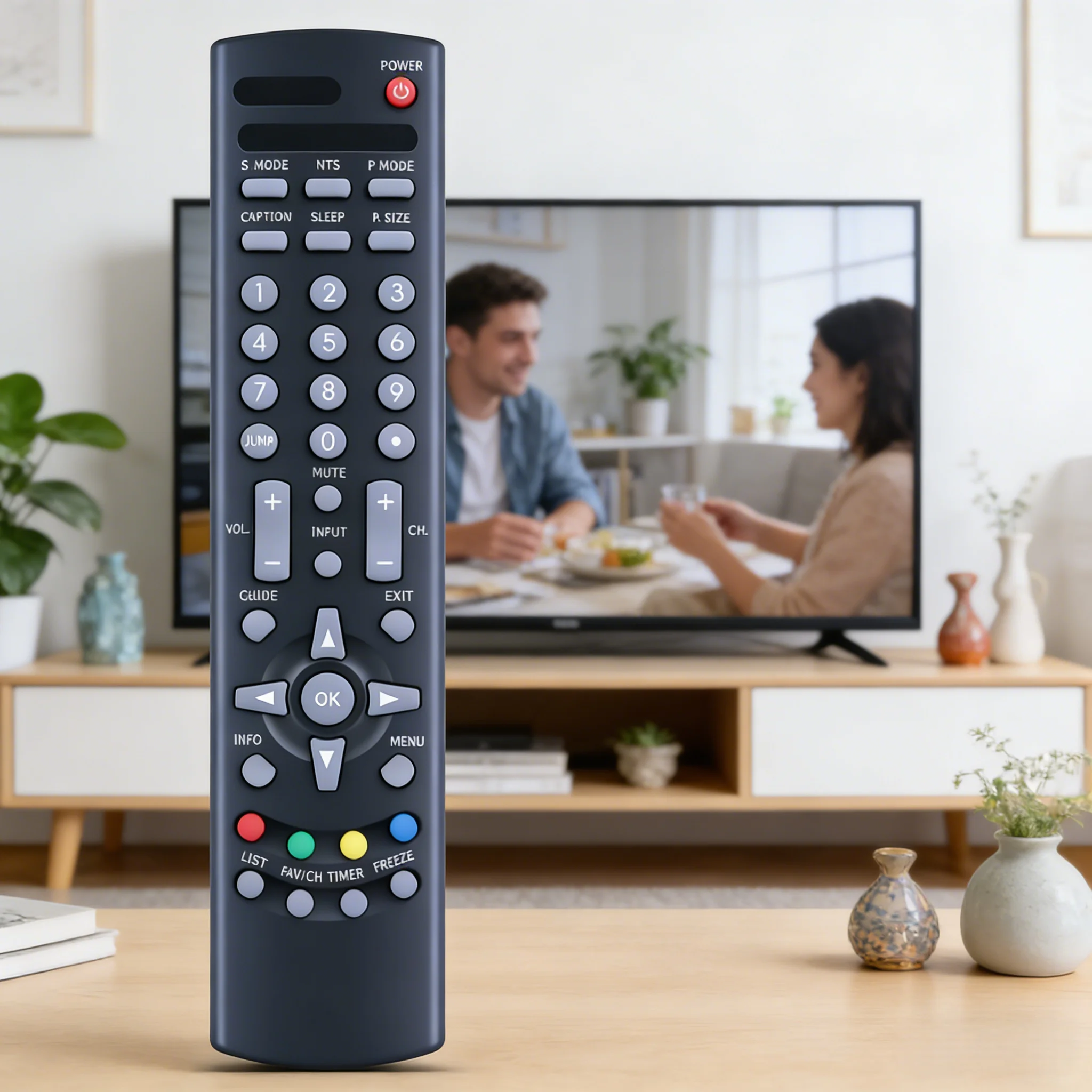 Budget Replacement Remote Control RC4870 RC4875 for Hitachi TV, Compatible with 4849 TE32182B301C10 32272H