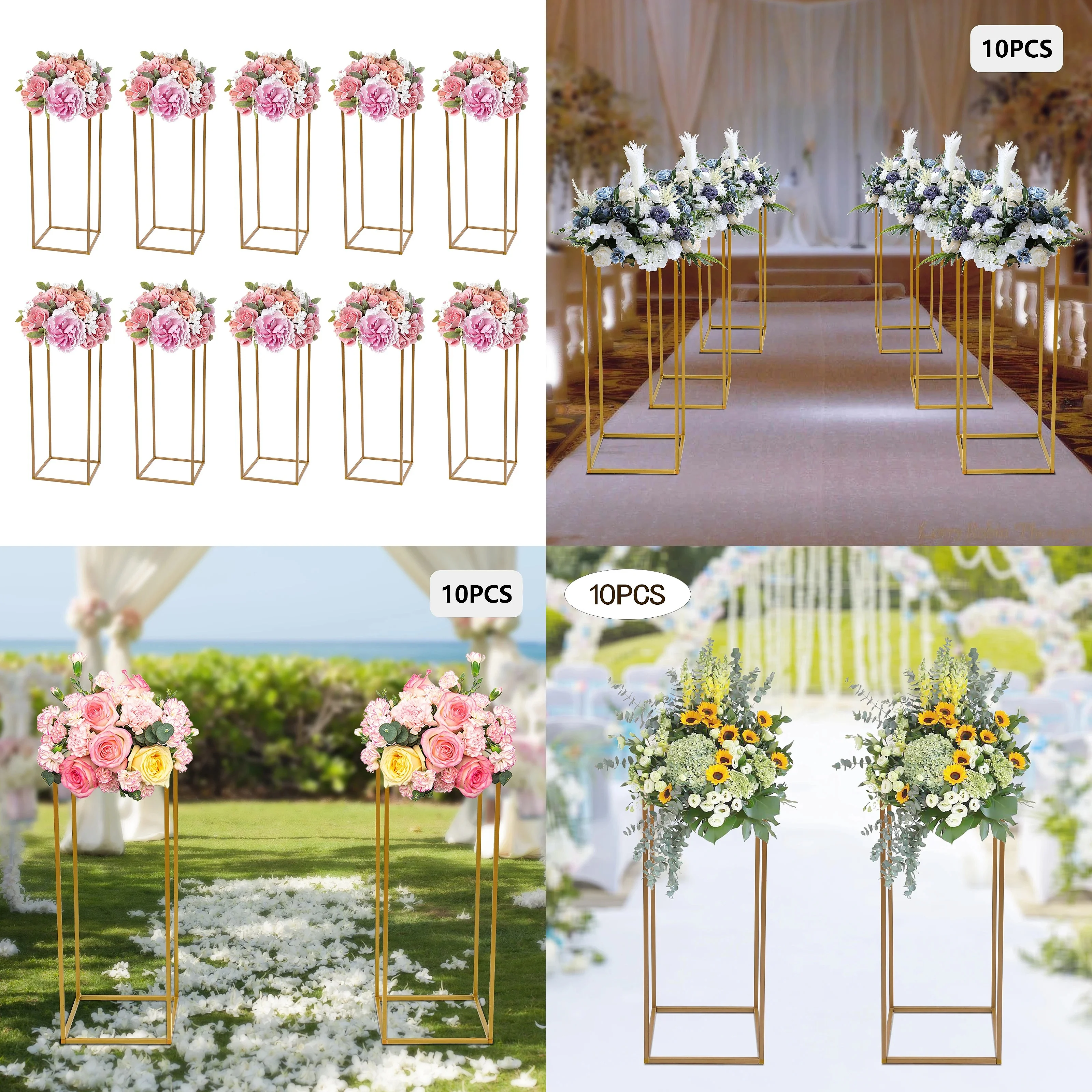 10Pcs Wedding Flower Stand Set 23.62