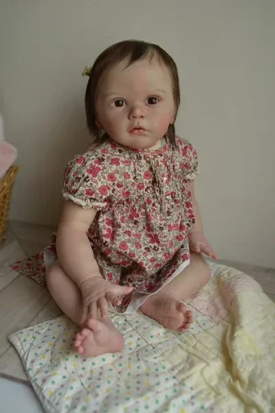 DLS مخصص محدود العرض 24 بوصة تولد من جديد الطفل ماتيا مع الشعر الجذور يدويا الانتهاء بالفعل مع فستان مختلف