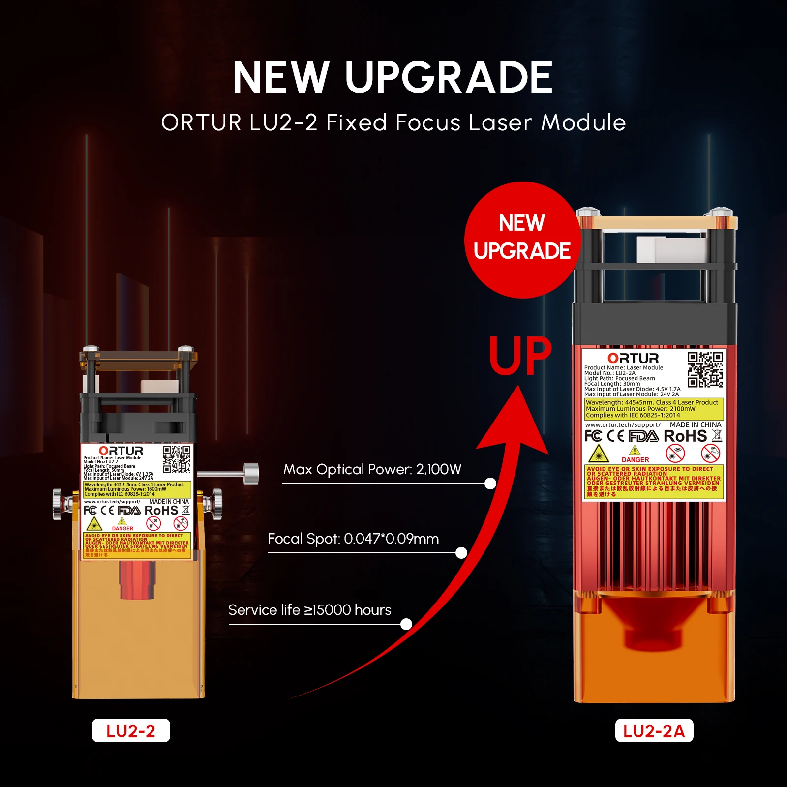 ORTUR Laser Master 2 S2-LF SF LU2-2A Laser Engraver Laser Cutter for Wood and Metal Engrave Area  390X410mm