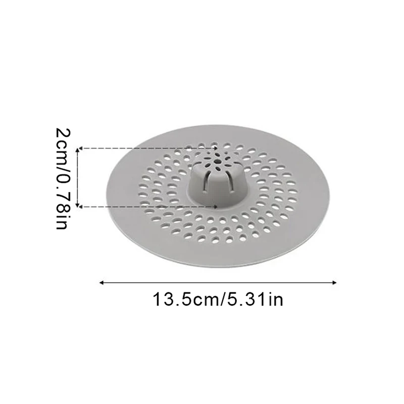 1 szt. Silikonowy sitko do odpływu z otworami odprowadzającymi wodę, idealne do łazienki lub kuchni, sitko do odpływu prysznicowego.