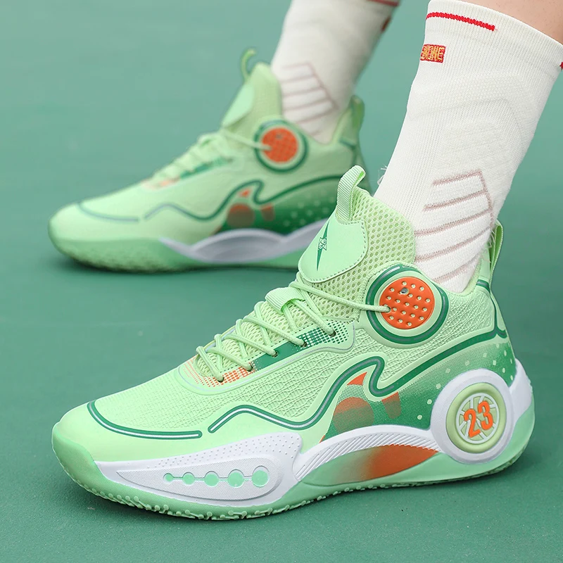 Men's Basketball Shoes Breathable Cushioning Non-Slip Wearable Runing Shoes Gym Training Athletic Basketball Sneakers for men